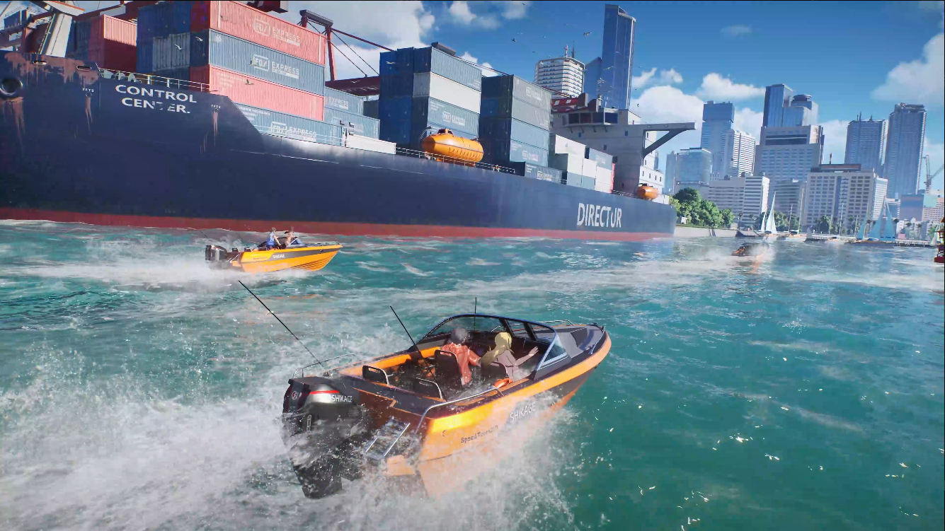Ananta boat driving — open world traversal in Nova City
